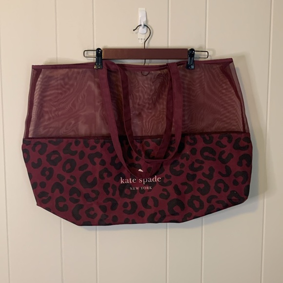 Kate Spade BlackBerry Preserve Large Mesh Top Tote Bag - Picture 4 of 6